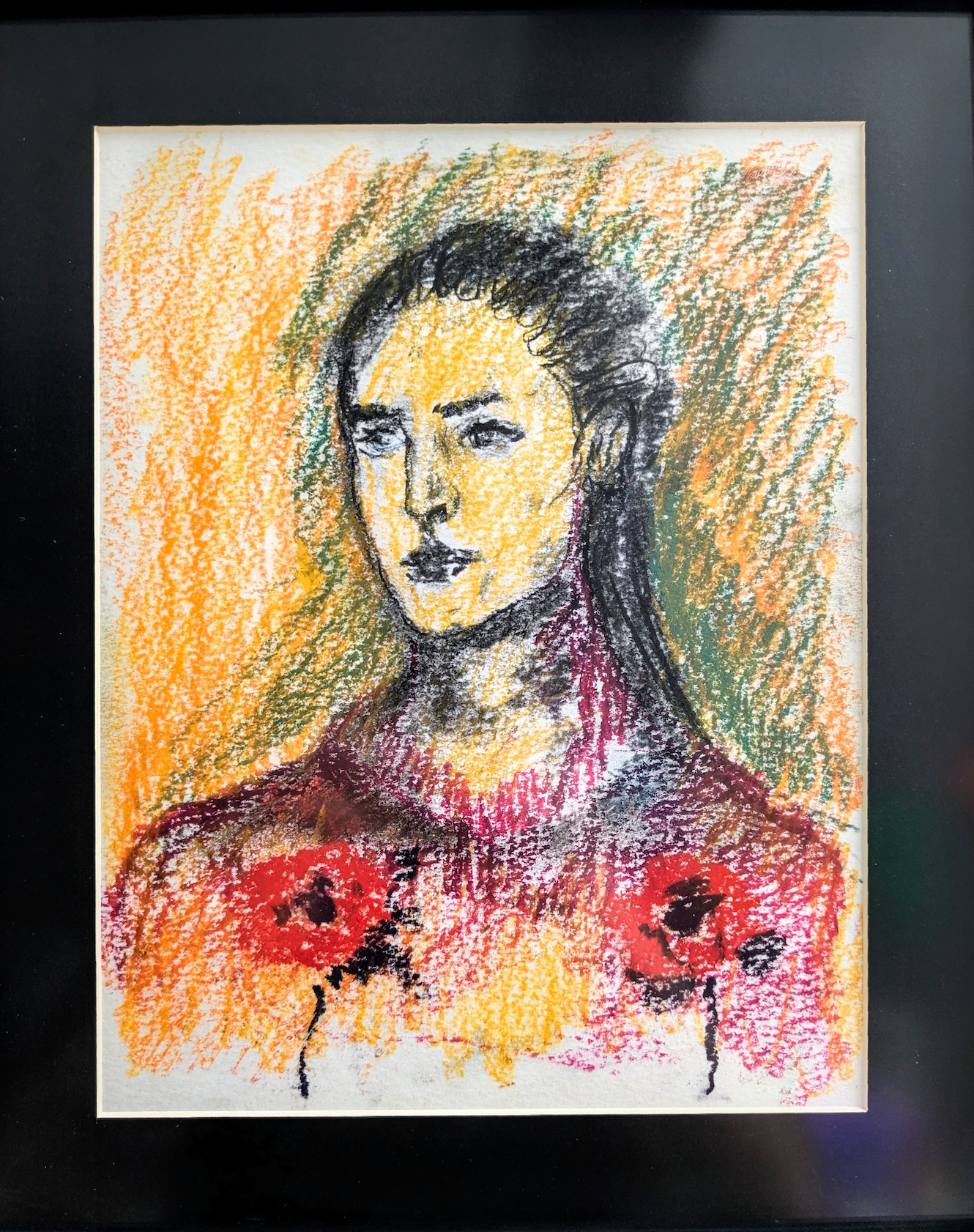 Self Portrait With Poppies (Sketch)